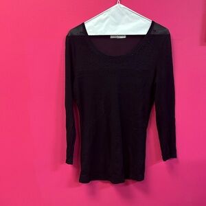 Chic Black Long Sleeve Women's Top